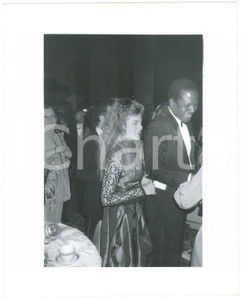 Fotografia d epoca originale 1989 CINEMA Sidney POITIER at a party  Photo 20x25 cm 1