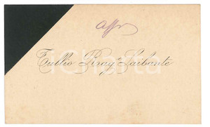 Autografo originale 1893 PADOVA Rag. Tullio LAIBANTE  Biglietto da visita AUTOGRAFO 1