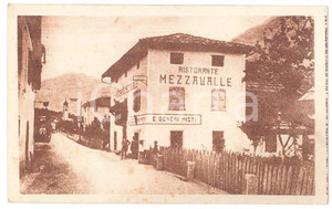 Cartolina originale da collezione 1915 ca BORZAGO RENDENA  Ristorante MEZZAVALLE Cartolina ANIMATA 1