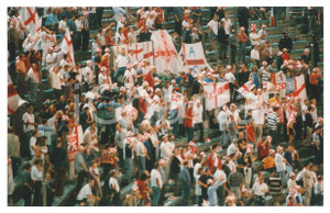 Fotografia d epoca originale 1997 ROMA Calcio ITALIA  INGHILTERRA 00 Hooligans  Foto 20x12 cm 3 1