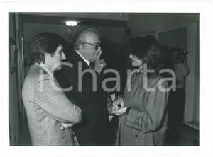 Fotografia d epoca originale 1983 RAIDUE  BLITZ Federico FELLINI Emanuel UNGARO Anouk AIMÃ‰E Foto 24x18 2 1