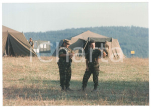Fotografia d epoca originale 1997 TERREMOTO DI TERNI  CESI  Militari dell Esercito italiano  Foto 25x18 cm 1