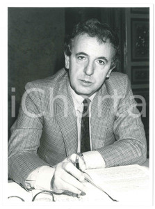 Fotografia d epoca originale 1985 ca DEMOCRAZIA CRISTIANA Marcello DI TONDO Ritratto  Foto 18x24 cm 1