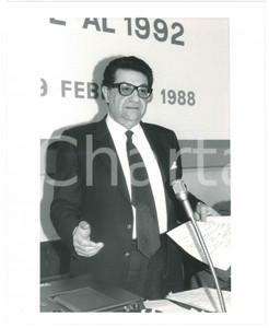 Fotografia d epoca originale 1988 ? MILANO Camera di Commercio  Ministro Antonio LA PERGOLA Foto 20x25 3 1