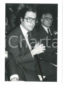 Fotografia d epoca originale 1984 CONFINDUSTRIA Carlo BONOMI al convegno INCONTRO SUL FUTURO Foto 18x24 cm 1