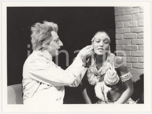 Fotografia d epoca originale 1985 RAI DUE Il tastomatto  Pippo FRANCO con Amii STEWART  Foto 24x18 cm 1 1