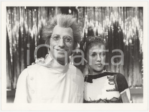 Fotografia d epoca originale 1985 RAI DUE Il tastomatto  Pippo FRANCO con Marine JAHAN  Foto 24x18 cm 1