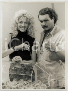 Fotografia d epoca originale 1986 RAI UNO Italia mia  Diego ABATANTUONO e Maria Teresa RUTA Foto 18x24 cm 1
