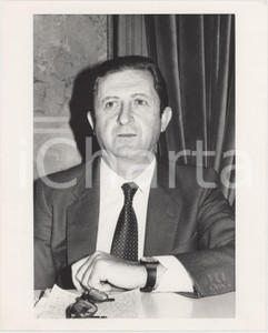 Fotografia d epoca originale 1990 ca COSTUME ITALIA Nello AJELLO Ritratto del giornalista  Foto 20x25 cm 2 1