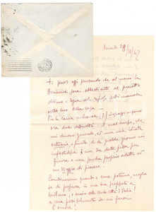 Autografo originale 1947 MILANO Lettera Enrico GONZALES per caccia autunnale  AUTOGRAFO 1