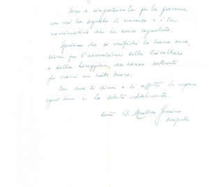 Autografo originale 1967 PADOVA Lettera don Martino GOMIERO  Rettore Seminario Vescovile AUTOGRAFO 1