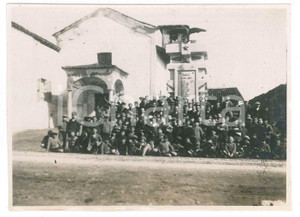 Fotografia d epoca originale 1930 ca ITALIA Scolaresca visita Monumento ai Caduti  Foto ANONIMA 11x8 cm 1
