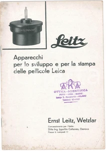 Libro, pubblicazione d epoca 1933 WETZLAR Ernst LEITZ Apparecchi per sviluppo pellicole LEICA  Pubblicazione 1