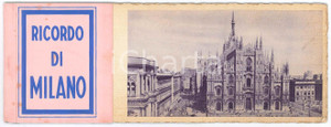 Materiale pubblicitario d’epoca 1960 ca TURISMO  Ricordo di MILANO  Libretto 4 cartoline panoramiche 1
