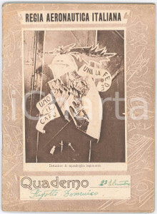 Documento originale, autentico 1940 DOMODOSSOLA Quaderno di matematica di Domenico RIGOTTI Regia Aeronautica 1