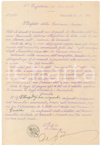 Documento originale, autentico 1926 TARANTO Nomina Francesco D ALCONZO commissario per lotta mosca olearia 1