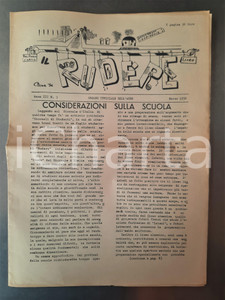 Giornale, rivista storica 1956 MILANO Liceo BECCARIA  RUDERE Giornale ASBE Sulla scuola nÂ° 3 1