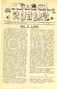 Giornale, rivista storica 1954 MILANO IL RUDERE Giornale Liceo BECCARIA  Voto palese n°3 1