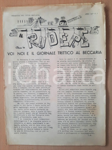 Giornale, rivista storica 1954 MILANO IL RUDERE Giornale Liceo BECCARIA  Voi noi e il trittico nÂ°1 1