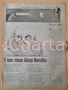 Giornale, rivista storica Ottobre 1918 WW1 IL RAZZO Nuovo stemma AsburgoHoenzhollern Giornale di trincea 1