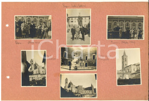 Fotografia d epoca originale 1927 PESARO / URBINO Congressisti DANTE ALIGHIERI in gita Collage 7 foto 1