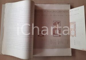 Documento originale, autentico 1950 ca Vincenzo COLUMBO Caratteri dell impianto abbaziale  ex Ducato di MILANO 1
