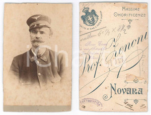 Fotografia d epoca originale 1900 ca NOVARA Ritratto maschile in divisa  Foto ZENONI 8x13 cm 1