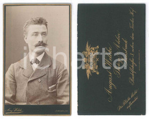 Fotografia d epoca originale 1900 ca INNSBRUCK Ritratto maschile  Busto  Foto August WILCKE CDV 1