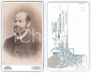 Fotografia d epoca originale 1900 ca INNSBRUCK AUSTRIA Ritratto maschile  Foto August WILCKE CDV 1