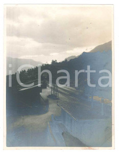 Fotografia d epoca originale 1919 FILISUR SVIZZERA Stazione ferroviaria  Veduta Foto 8x10 cm 1