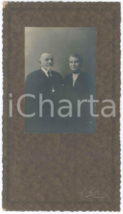 Fotografia d epoca originale 1925 ca PARMA Ritratto di due coniugi  Fotografia E. PESCI 17x29 cm 1