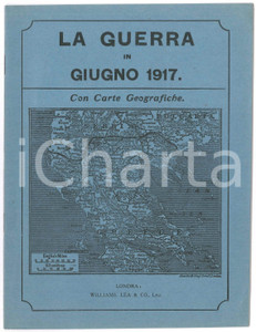 Libro, pubblicazione d epoca WW1 H. C. O NEILL  LA GUERRA in Giugno 1917  Pubblicazione WILLIAMS LEA & Co 1