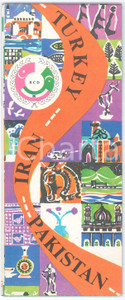 Materiale pubblicitario d’epoca 1967  TOURISM  TURKEY  IRAN  PAKISTAN Vintage Brochure with map  English 1