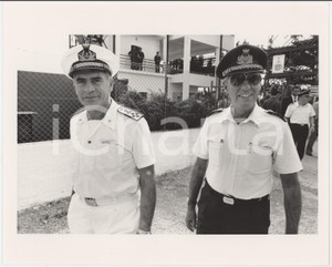 Fotografia d epoca originale 1985 ca ESERCITO ITALIANO Gen. Ciro DI MARTINO Ammiraglio Giasone PICCIONI 2 1