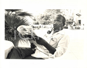 Fotografia d epoca originale 1988 VENEZIA MOSTRA DEL CINEMA Regista Ousmane SEMBENE al bar  Foto 3 1