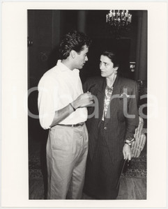 Fotografia d epoca originale 1987 CANNES Festival del Cinema  Irene PAPAS Anthony DELON Foto 20x25 cm 1