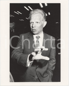 Fotografia d epoca originale 1985 MILANO Pio PIGORINI Presidente SNAM Foto 20x25 cm 1