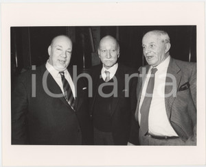 Fotografia d epoca originale 1990 ca MILANO Tom PONZI e Giorgio ALMIRANTE Foto 25x20 cm 3 1