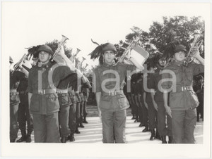 Fotografia d epoca originale 1985 ca ESERCITO ITALIANO Fanfara dei bersaglieri  Foto 24x18 cm 1