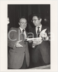 Fotografia d epoca originale 1985 ca DEMOCRAZIA CRISTIANA Roberto MAZZOTTA Camillo FERRARI Foto 18x24 cm 1