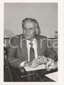 Fotografia d epoca originale 1985 ca PARTITO COMUNISTA Napoleone COLAJANNI Politico PCI Foto 18x24 cm 1