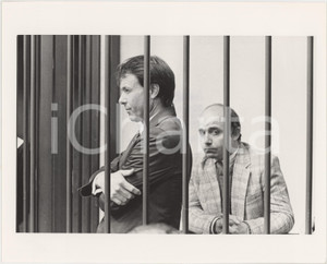 Fotografia d epoca originale 1987 TRIBUNALE DI COMO ? Giuseppe STALTARI Giuseppe LUPIS Foto 25x20 cm 2 1