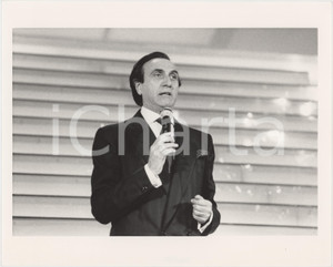Fotografia d epoca originale 1985 ca ITALIA  TELEVISIONE Pippo BAUDO Ritratto presentatore  Foto 25x20 10 1