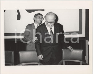 Fotografia d epoca originale 1985 ca PARTITO REPUBBLICANO Giorgio LA MALFA Giovanni SPADOLINI Foto 25x20 cm 1