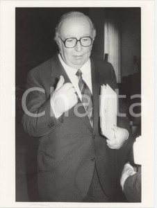 Fotografia d epoca originale 1985 ca PARTITO REPUBBLICANO Giovanni SPADOLINI Politico PRI Foto 18x24 cm 13 1