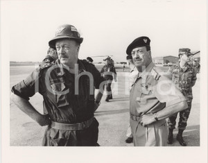 Fotografia d epoca originale 1988 ESERCITO ITALIANO Generali Benito GAVAZZA e Ciro DI MARTINO Foto 25x20 4 1