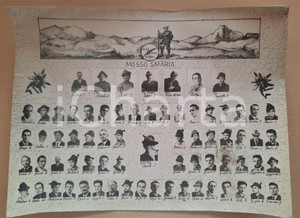 Fotografia d epoca originale 1950 ca Associazione Nazionale Alpini  MOSSO S. MARIA  Foto ritratti 40x30 cm 1