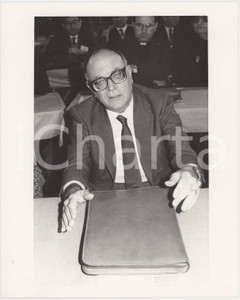 Fotografia d epoca originale 1985 ca PARTITO SOCIALISTA Rino FORMICA Politico PSI Foto 20x25 cm 17 1