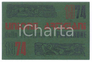 Oggetto da collezione cartaceo 1974 PROVINCIA DI PORDERNONE Unione artigiani  Tessera 11x7 cm 1