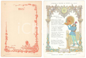 Oggetto da collezione cartaceo 1910 ca FRANCE Phosphatine FALIERES  Menu FRANCE Le paon aux oranges 1